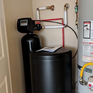 A complete water softener install.